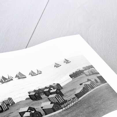 Beach scene in Victorian England, ca. 1900. by Anonymous