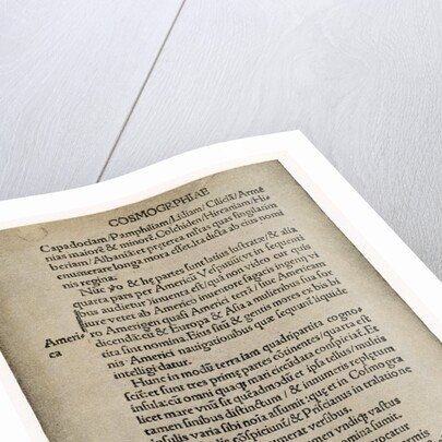 First Mention of the Name 'America' in 1507 by Anonymous