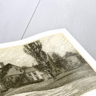 Etching of Longfellow's Wayside Inn in 1845 by Anonymous