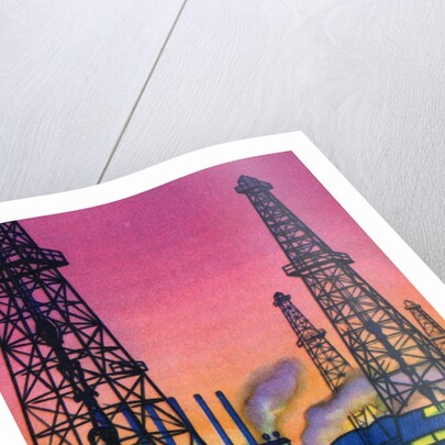 Oil Series: Oil Wells in an Oil Field by Anonymous