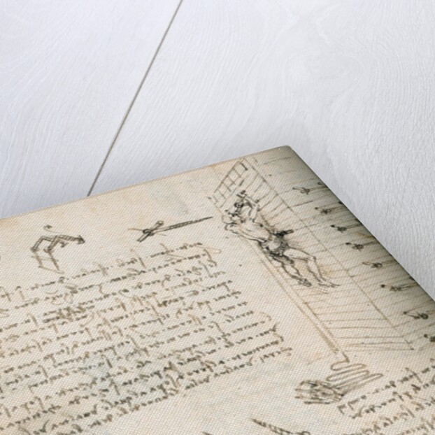 Notebook drawing of grappling hooks by Leonardo da Vinci