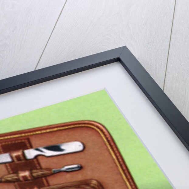 Vintage illustration of men's manicure set by Anonymous