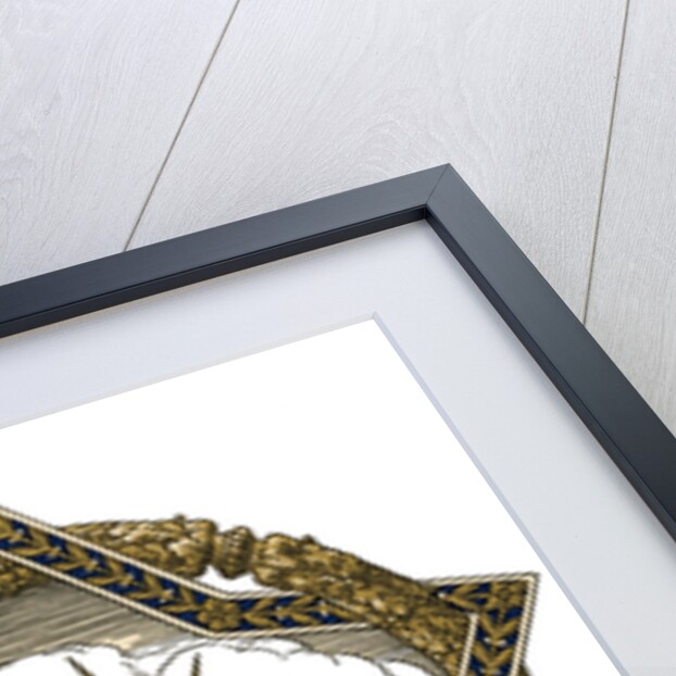 Vintage illustration of Lady Liberty in a star and wreath border by Anonymous