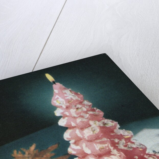 Kitsch 1950s Christmas tree candle by Anonymous