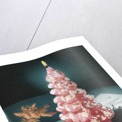 Kitsch 1950s Christmas tree candle by Anonymous