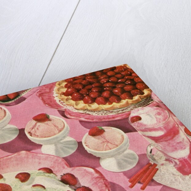 Variety of strawberry desserts by Anonymous