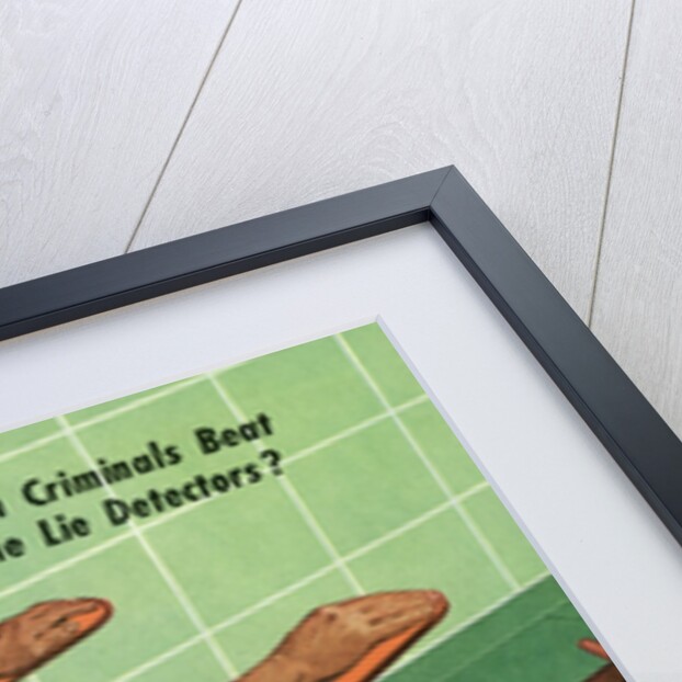 Nervous man taking polygraph or lie detector test by Anonymous