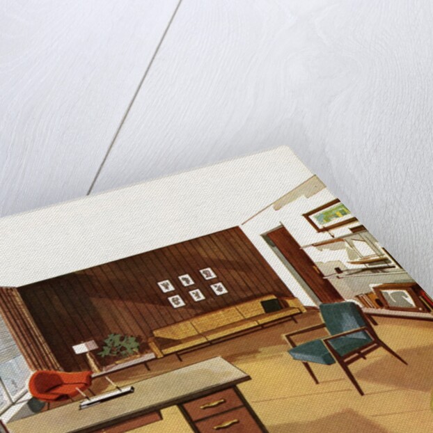 1950s View of a 'Modern' Executive Business Office. by Anonymous