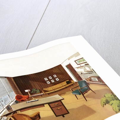 1950s View of a 'Modern' Executive Business Office. by Anonymous