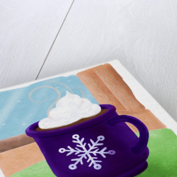 A delicious cup of hot cocoa complete with whip cream by Anonymous