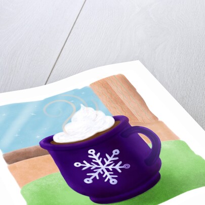 A delicious cup of hot cocoa complete with whip cream by Anonymous