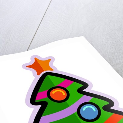 Illustration of a christmas tree with a star on top by Anonymous