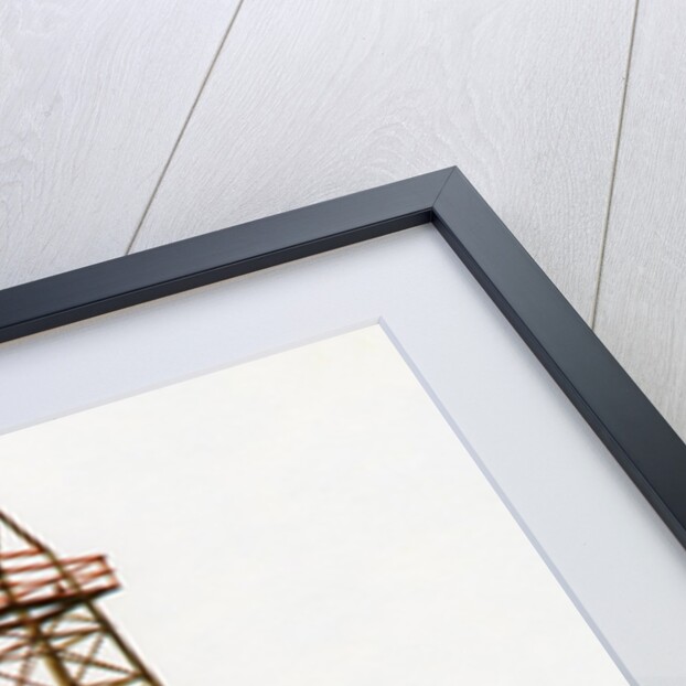 1960s Illustration of an Oil Derrick and Tower. by Anonymous