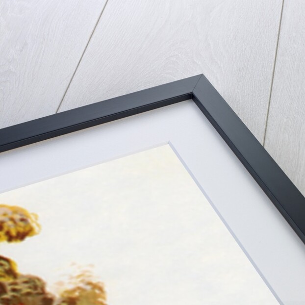 1960s Illustration of an Erupting Volcano. by Anonymous