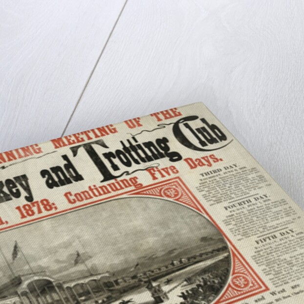 Saint Louis Jockey and Trotting Club race announcement by Anonymous