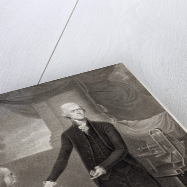 Portrait of Thomas Jefferson holding Declaration of Independence by Anonymous