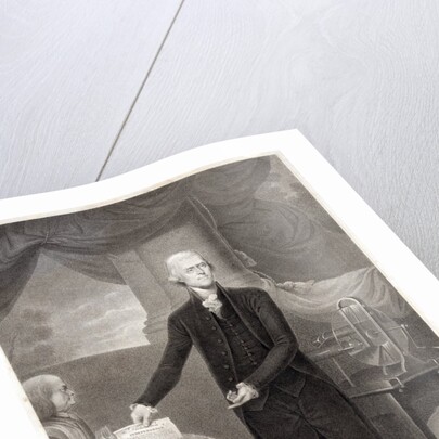 Portrait of Thomas Jefferson holding Declaration of Independence by Anonymous