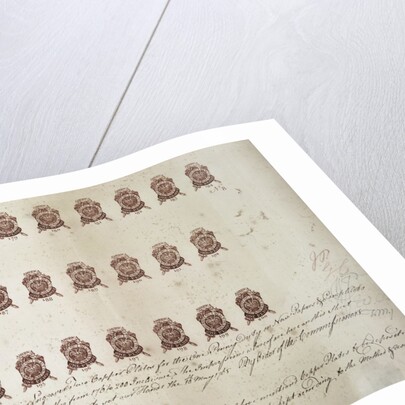 British penny revenue stamps for American colonies by Anonymous