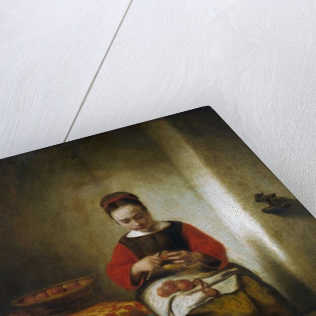 Young Woman Peeling Apples by Nicolaes Maes