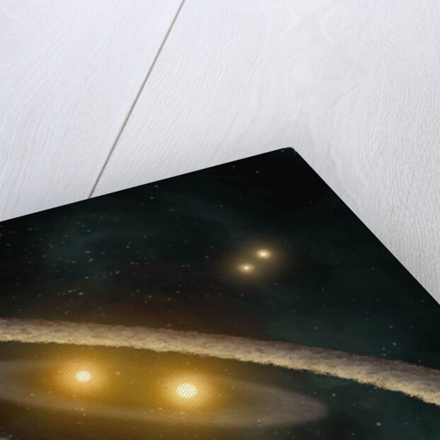 Artist's conception of quadruple star system by Anonymous