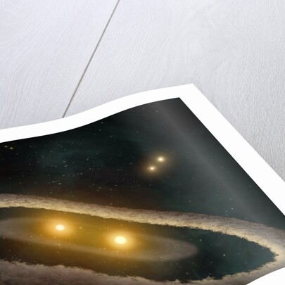Artist's conception of quadruple star system by Anonymous
