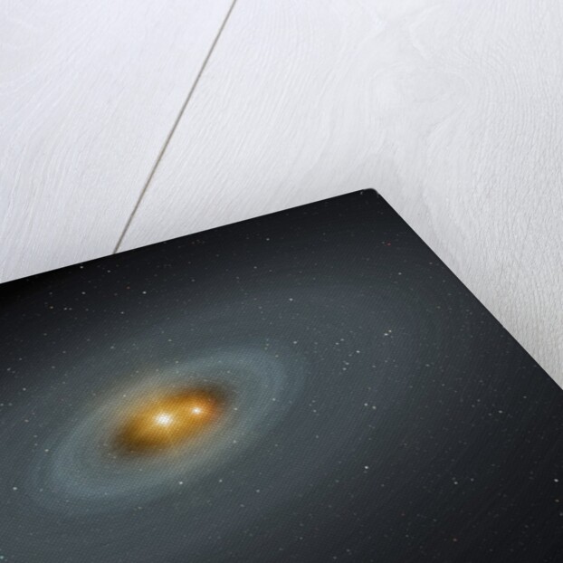 Artist's conception of a tight pair of stars and a surrounding disk of dust by Anonymous