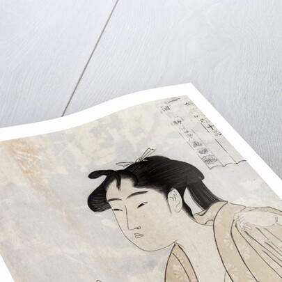 Woman Smoking a Pipe by Kitagawa Utamaro
