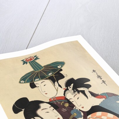 Three young men or women by Kitagawa Utamaro