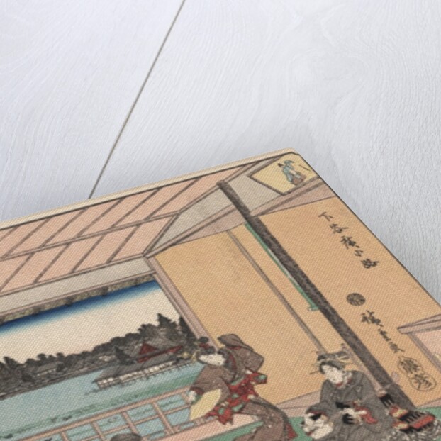 Drinking party at restaurant Kawachiro by Ando Hiroshige