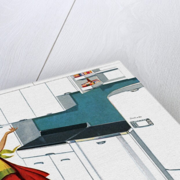 Happy Housewife Dancing in the Kitchen of a 1940s Home. by Anonymous