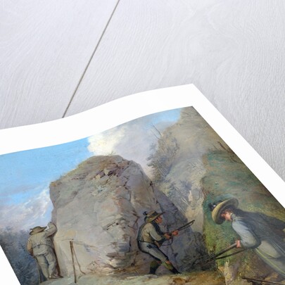 Austrian Hunters Lying in Wait in the Purgstall Mountains by Rudolf Swoboda the Younger