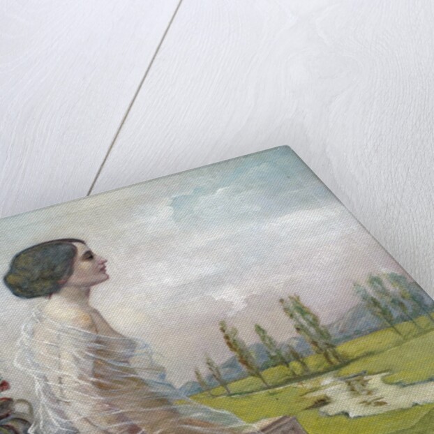 Female Nude in a Landscape by M. Kraft de la Saulx