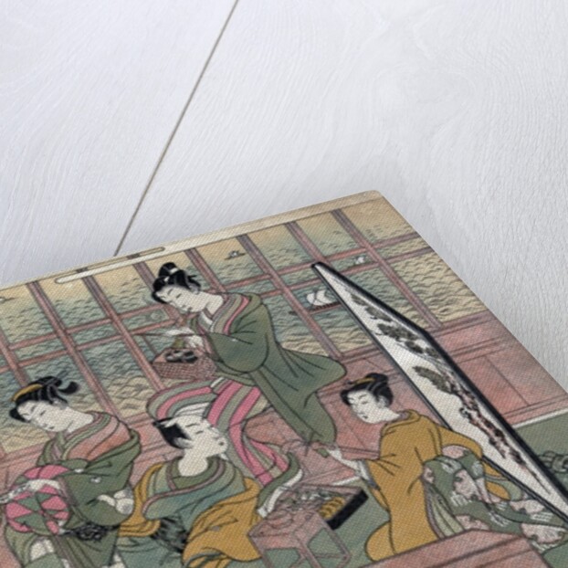 A brothel in Shinagawa: first page of a Shunga set. by Anonymous