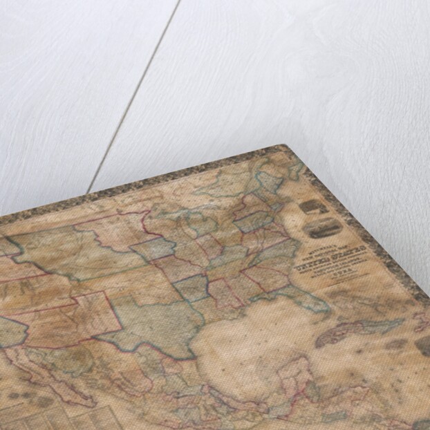1856 wall map of the United States by Anonymous