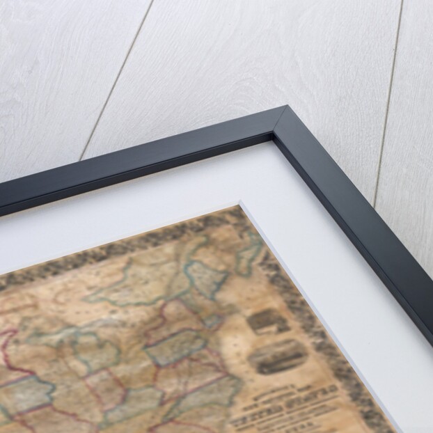 1856 wall map of the United States by Anonymous