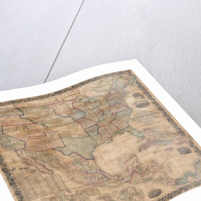 1856 wall map of the United States by Anonymous