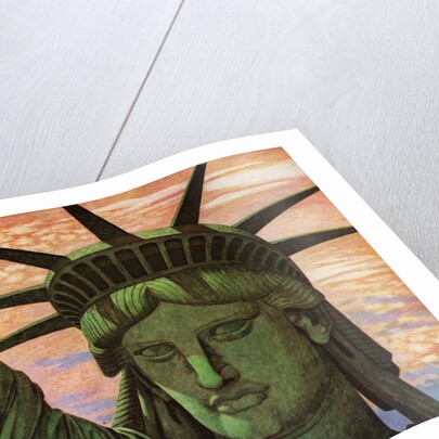 Close-Up Aerial View of the Statue of Liberty. by Anonymous