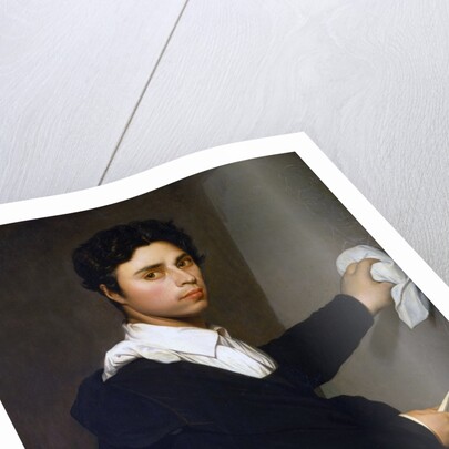Ingres as a Young Man (Jean-Auguste Dominique Ingres Painting at His Easel) by Madame Gustave Héquet