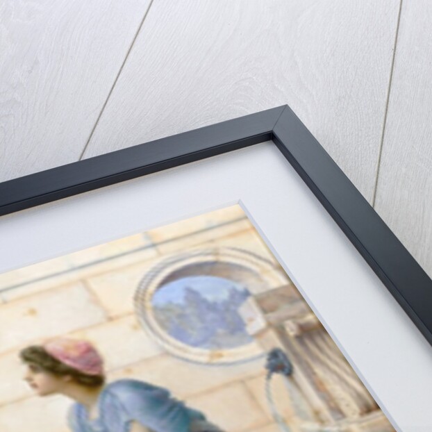 Two Women of Ancient Greece Filling their Water Jugs at a Fountain (Women of Corinth) by Henry Ryland