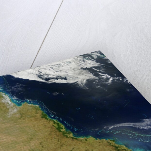 Satellite view of the Great Barrier Reef by Anonymous