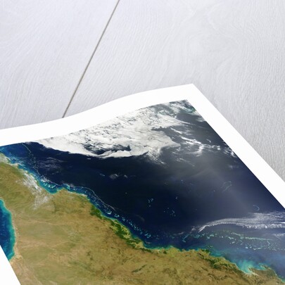 Satellite view of the Great Barrier Reef by Anonymous