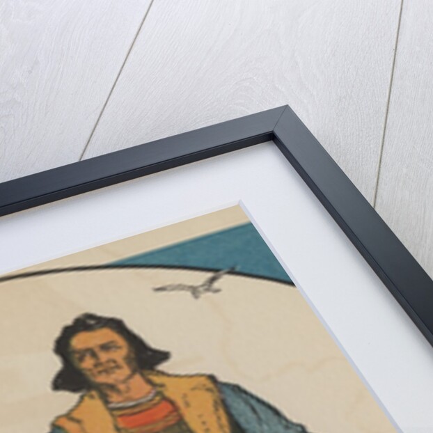 Christopher Columbus standing on shore by Anonymous