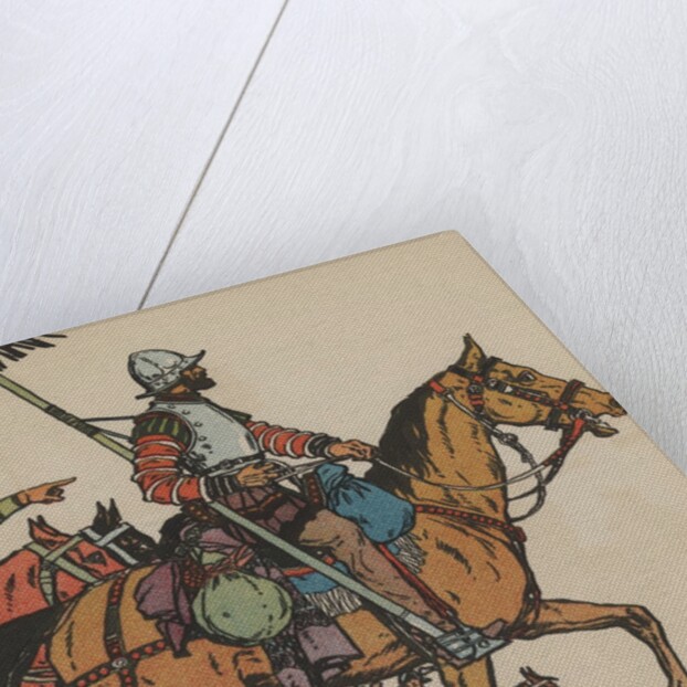 Francisco Pizarro on horseback by Anonymous