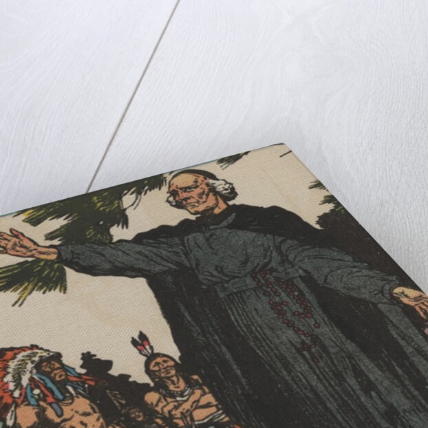 Jacques Marquette with Native Americans by Anonymous