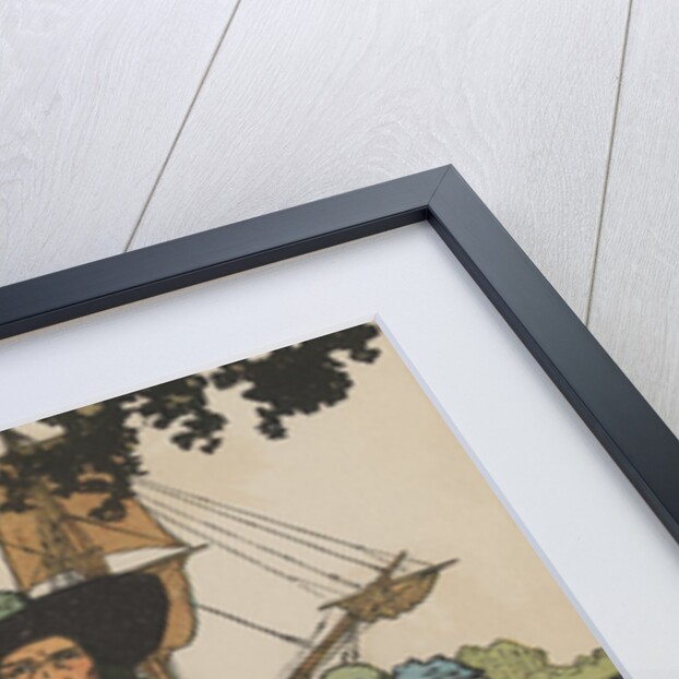 Robert de LaSalle with ships near Mississippi River by Anonymous