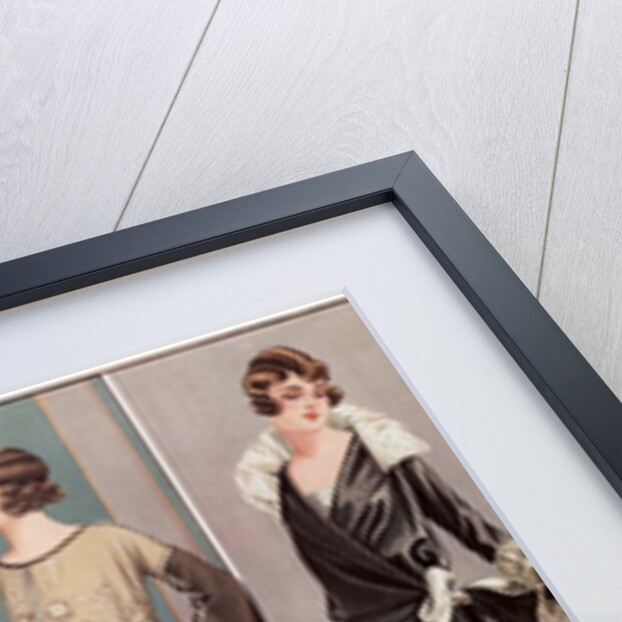 Women modeling 1920's French fashion by Anonymous