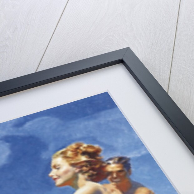 Man and woman watersking by Anonymous
