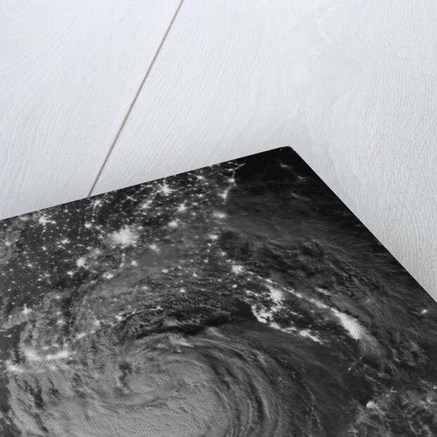 Night view of Hurricane Isaac approaching Louisiana by Anonymous
