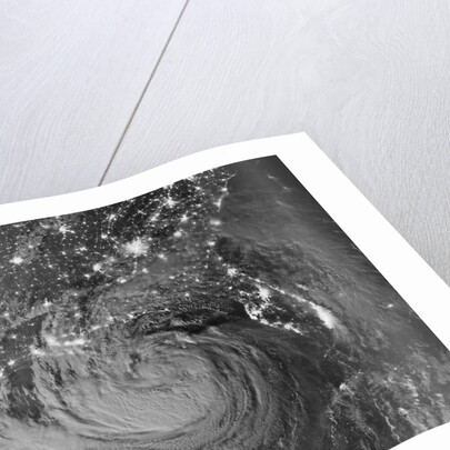 Night view of Hurricane Isaac approaching Louisiana by Anonymous