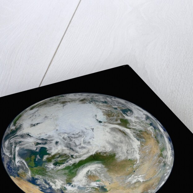 Composite Satellite View of Earth from the North Pole by Anonymous